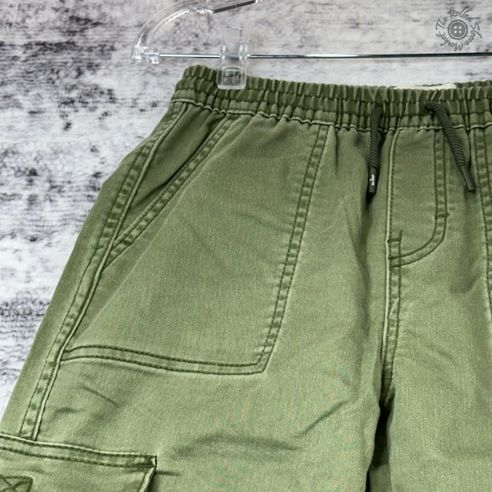 NWT Levi's Dobby Cargo Jogger Pants Boys Medium Olive Green Stretch MSRP‎ $48.00